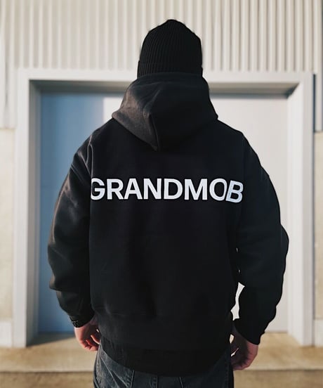 GRANDMOBB HOODIE/Big Silhouette:Black