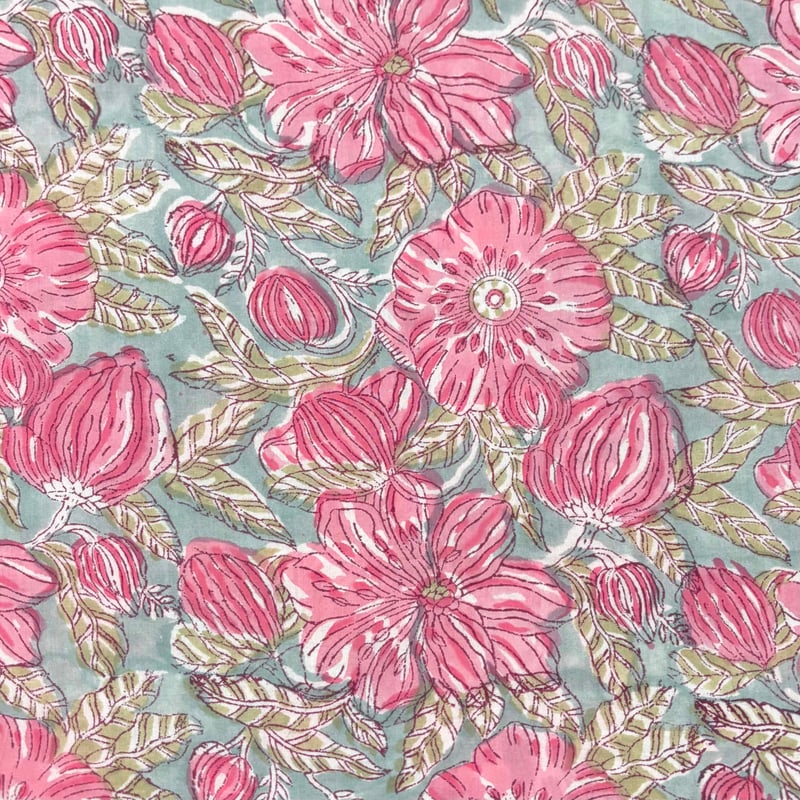 インド ピュアコットンのクルタ ブロックプリント風 おしゃれ【51-140】 suitao fabric