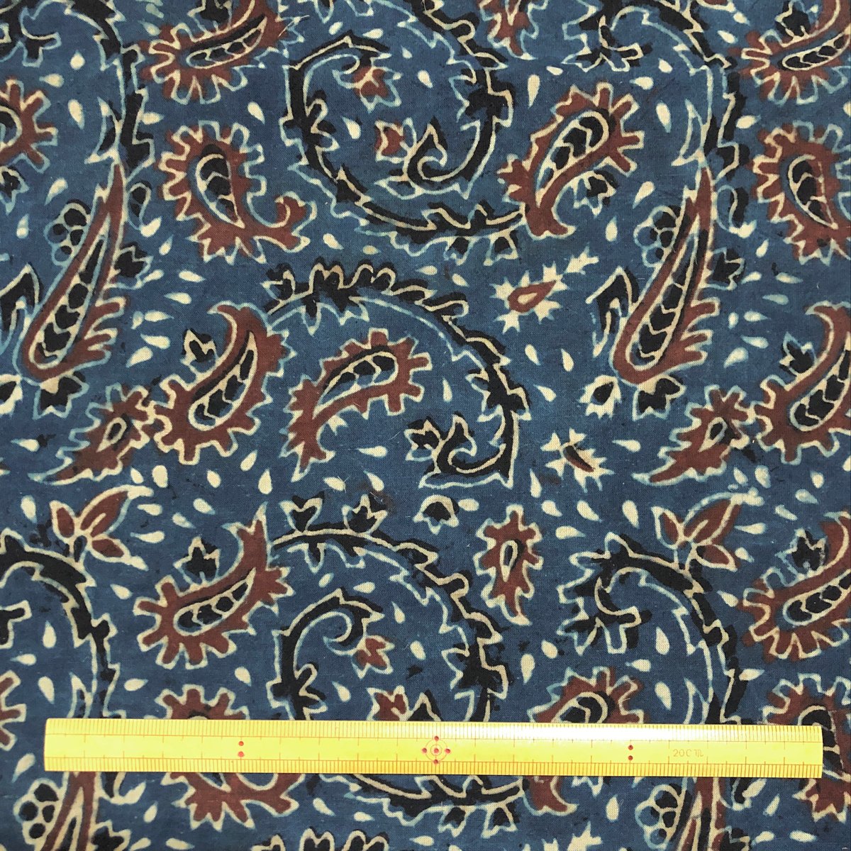 未使用※インド ブロックプリント 中綿入りキルト コバルトブルー　マルチラグ 未使用※インド ブロックプリント 中綿入りキルト コバルトブルー