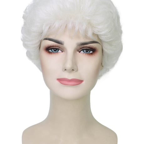 Wigs2you ウィッグ H-5709 HPO 大人の女性用ゴールデンガールズエステルウィッグ ホワイトウェービーボブクラシックスタイル