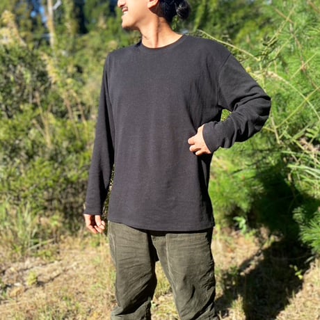 炭UNISEX『RELAX LONG-T』Hemp o/cotton  unisex 中厚手250g