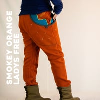 『アースパカマ  EARTHはかま』厚手フリースパンツ (SMOKEY ORANGE)