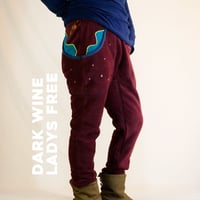 『アースパカマ  EARTHはかま』 厚手フリースパンツ (DARK WINE)