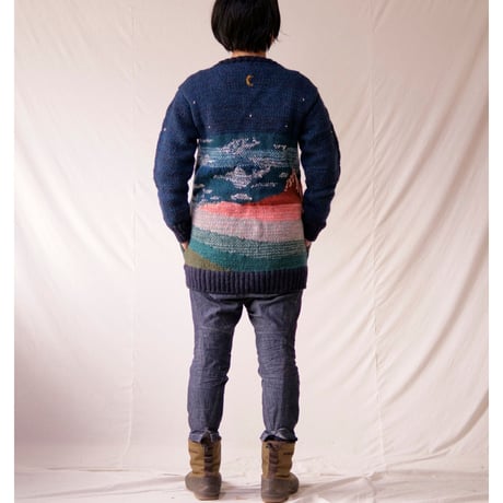 『FUJIYAMA SWEATER 赤富士セーター』 ニュージーランドウール(レディースサイズ)