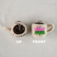 『ハンドメイド フェルトキーホルダー  COFFEE CUP FELT』