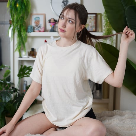 米『RELAX HempT-shirts Natural 』Hemp o/cotton unisex 中薄手175g