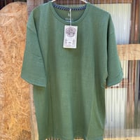 『テッポーTシャツ 無地_022』Hemp×オーガニックコットン後染めカーキ
