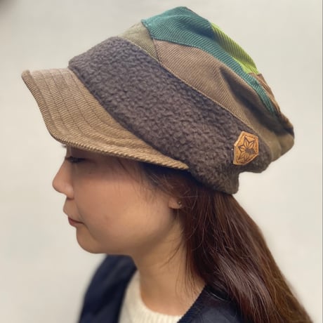 Pachwork corduroy cap
