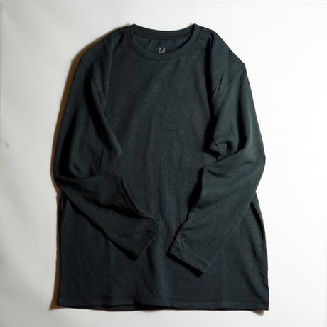 Ladys,kids『RELAX LONG-T BLACK』 Hemp o/cotton /unisex 中厚手250g