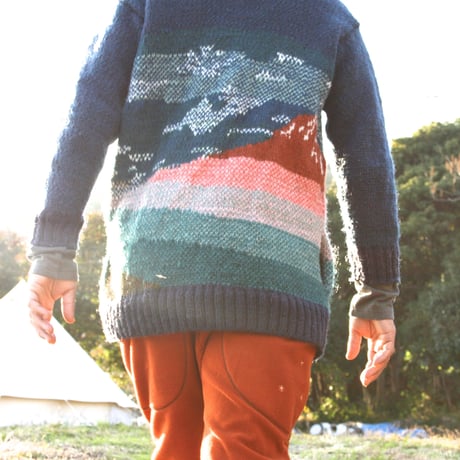 『FUJIYAMA SWEATER 赤富士セーター』 ニュージーランドウール(メンズサイズ)