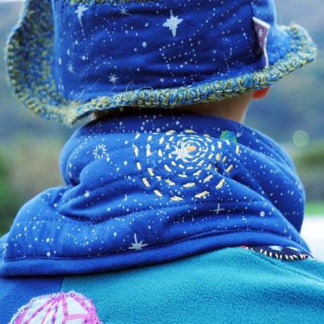 『スタープリントネックウォーマー  Star Print 宇宙星柄』ユニセックスフリー
