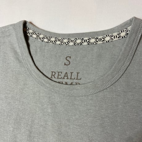 灰『NORA T-shirts STONE 』Hemp o/cotton unisex 中薄手175g