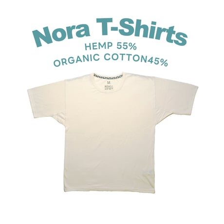 米『NORA T-shirts Natural 』Hemp o/cotton unisex 中薄手175g
