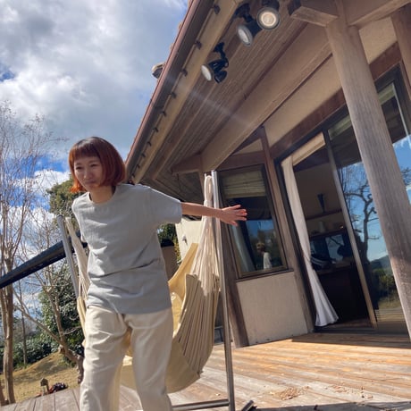 灰『RELAX T-shirts  STONE 』Hemp o/cotton  unisex 中薄手175g