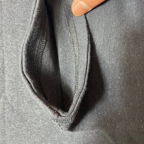 炭『NORA T-shirts BLACK 』Hemp o/cotton unisex 中薄手175g
