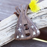 『ウッドへアゴム  ティピ』手彫り天然石