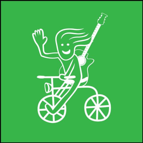 『ウッドへアゴム  自転車』手彫り天然石