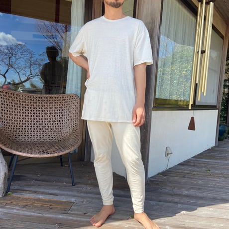 米『HEALING MOMOHIKI Natural』Legins Hemp O/cotton /unisex　中薄手175g
