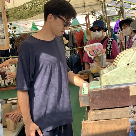 『テッポーTシャツ 無地_022』Hemp×オーガニックコットン後染めカーキ