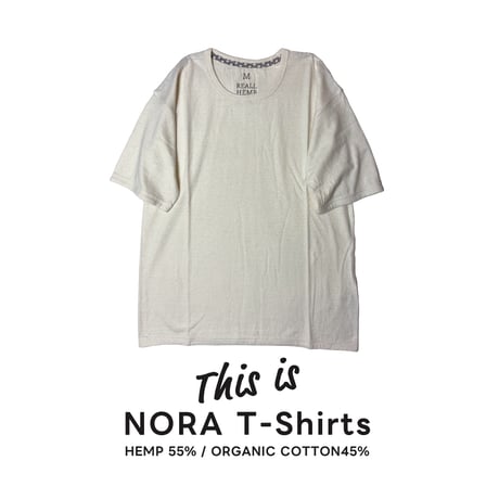 米『NORA T-shirts Natural 』Hemp o/cotton unisex 中薄手175g