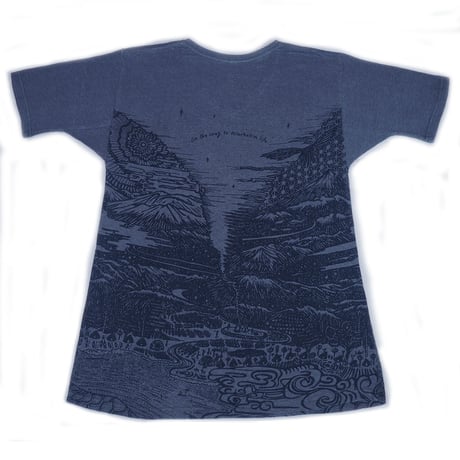 『テッポーTシャツ オルタネイティヴ  新しい暮らし_地球と月』Hemp×オーガニックコットン