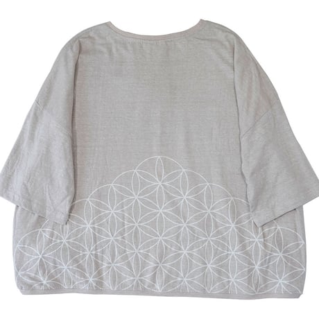 『草木染め ビッグカットソー  FLOWER OF LIFE  フラワーオブライフ』Hemp×オーガニックコットン