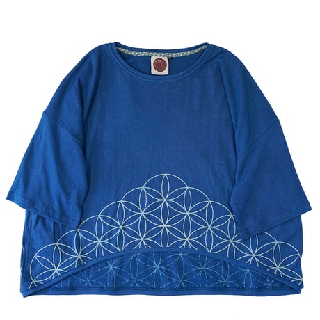 『草木染め ビッグカットソー  FLOWER OF LIFE  フラワーオブライフ』Hemp×オーガニックコットン