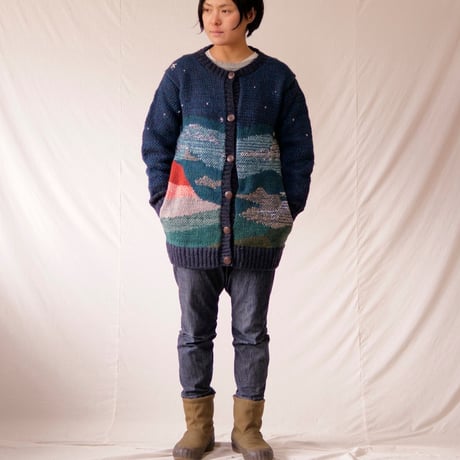 『FUJIYAMA SWEATER 赤富士セーター』 ニュージーランドウール(レディースサイズ)