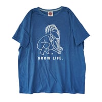 『草木染め ビッグTシャツ(ポケット付き)  GROW LIFE！グロウライフ』Hemp×オーガニックコットン