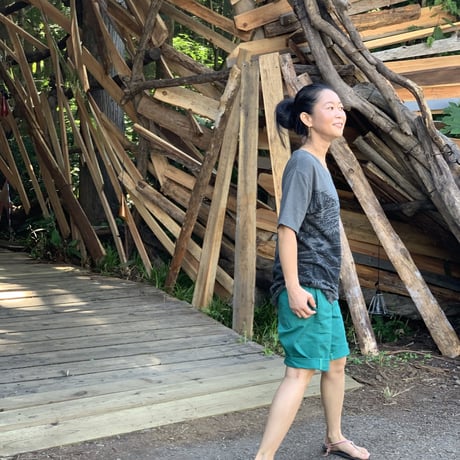 『テッポーTシャツ オルタネイティヴ  新しい暮らし_地球と月』Hemp×オーガニックコットン