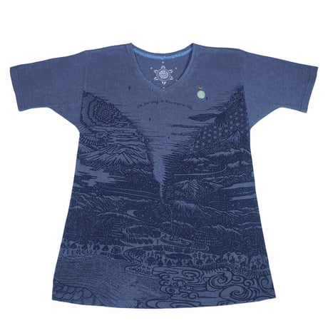 『テッポーTシャツ オルタネイティヴ  新しい暮らし_地球と月』Hemp×オーガニックコットン