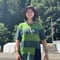 『テッポーTシャツ ボーダーパッチワーク ポケット付き_山と月』Hemp×オーガニックコットン(Green Hemp)