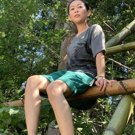 『テッポーTシャツ オルタネイティヴ  新しい暮らし_地球と月』Hemp×オーガニックコットン
