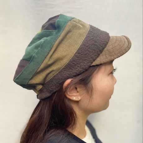 Pachwork corduroy cap