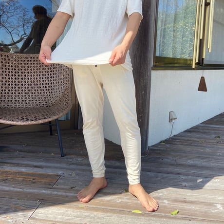 米『HEALING MOMOHIKI Natural』Legins Hemp O/cotton /unisex　中薄手175g