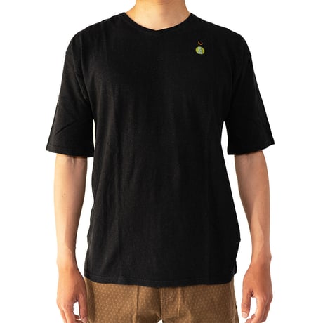 『テッポーTシャツ 無地_地球と月』Hemp×オーガニックコットン