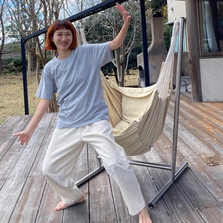 灰『RELAX T-shirts  STONE 』Hemp o/cotton  unisex 中薄手175g