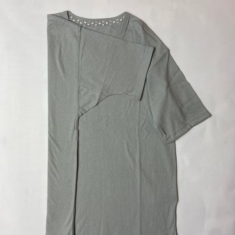 灰『NORA T-shirts STONE 』Hemp o/cotton unisex 中薄手175g