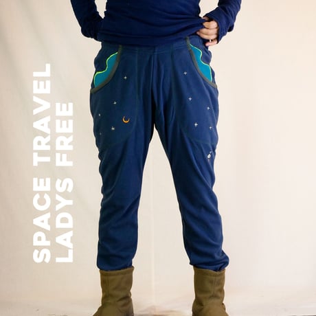 『アースパカマ  EARTHはかま』 薄手フリースパンツ (SPACE TRAVEL)