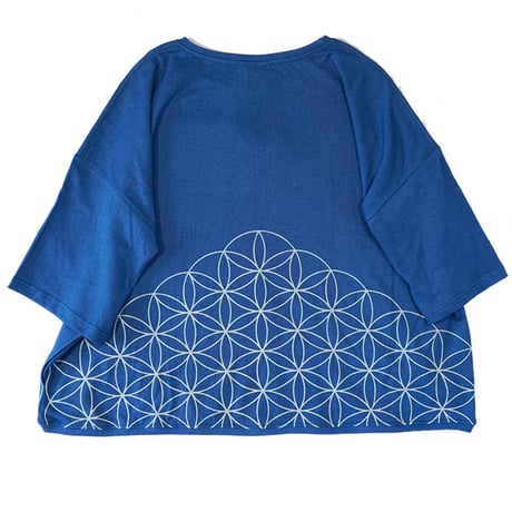 『草木染め ビッグカットソー  FLOWER OF LIFE  フラワーオブライフ』Hemp×オーガニックコットン