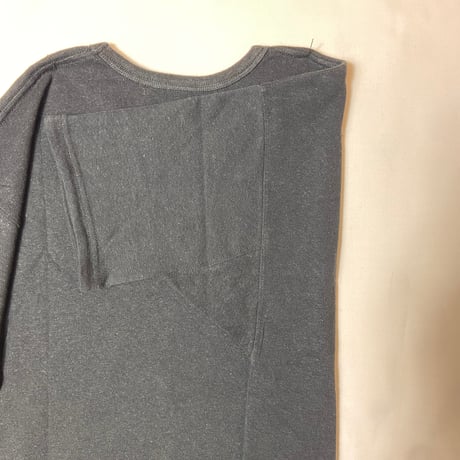 炭『NORA T-shirts BLACK 』Hemp o/cotton unisex 中薄手175g