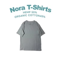 灰『NORA T-shirts STONE 』Hemp o/cotton unisex 中薄手175g
