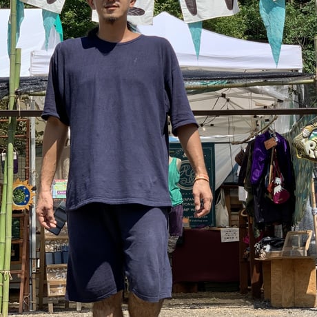 『テッポーTシャツ 無地_022』Hemp×オーガニックコットン後染めカーキ