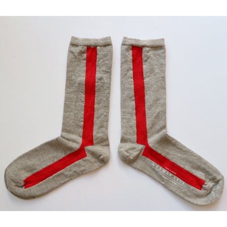 KARMAN LINE / GEMINI / Linen × Line ライン配色の靴下