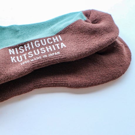 NISHIGUCHI KUTSUSHITA コットンカシミヤウォークソックス