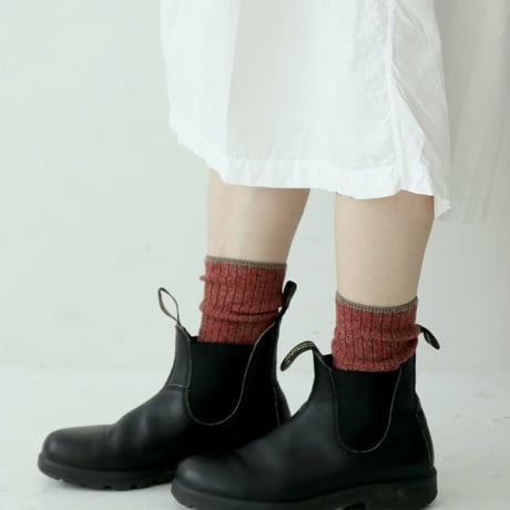 KARMAN LINE /TAURUS 細ボーダーリブソックス