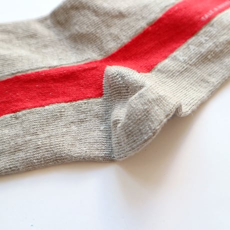 KARMAN LINE / GEMINI / Linen × Line ライン配色の靴下