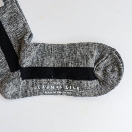 KARMAN LINE / GEMINI / Linen × Line ライン配色の靴下