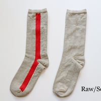 KARMAN LINE / GEMINI / Linen × Line ライン配色の靴下