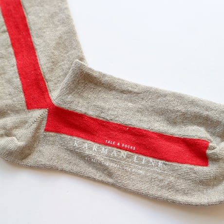 KARMAN LINE / GEMINI / Linen × Line ライン配色の靴下